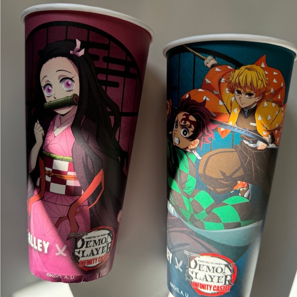 Demon Slayer x The Alley collab Infinity Castle stickers & cups